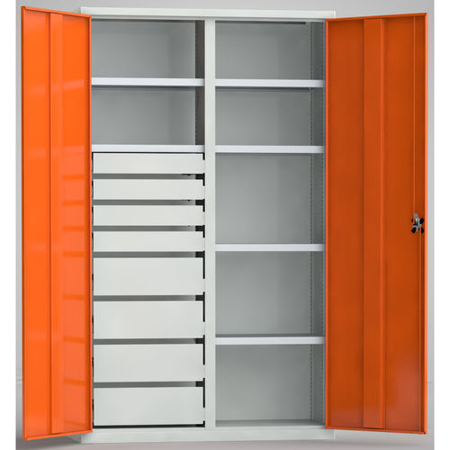 Armario de almacenamiento - UNIVERSAL  - KLW LUTZ - de suelo / con 8 cajones / con estantes