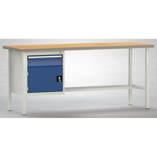 Banco de trabajo de haya - WS118E-2000M40-E1681 - KLW LUTZ - para taller / con cajones / con puerta