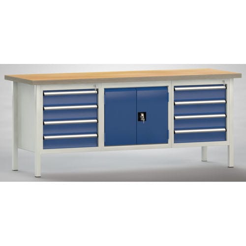 Banco de trabajo de haya - WS239N-2000M40-E2050 - KLW LUTZ - para taller / industrial / con cajones