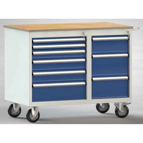 Banco de trabajo de haya - WS824N-1000M20-E1002 - KLW LUTZ - para taller / industrial / con cajones