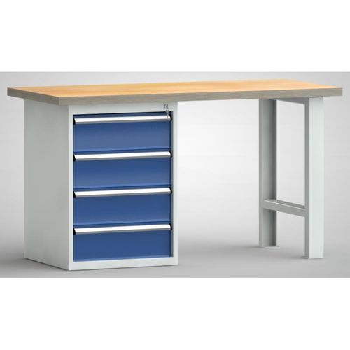 Banco de trabajo de haya - WS515N-1500M40-E0804 - KLW LUTZ - para taller / con cajones / con 4 cajones