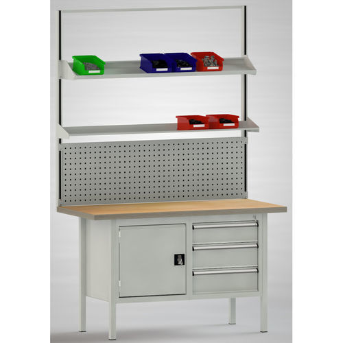 Banco de trabajo de acero - AB01C-1500-OF01 - KLW LUTZ - para ensamblaje / desmontable / con tablas