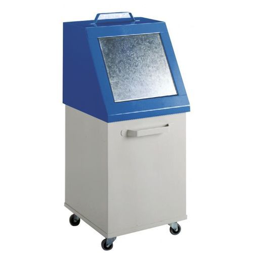 Cubo de basura de acero - 16/WB080-F - KLW LUTZ - para reciclaje / móvil / con tapa