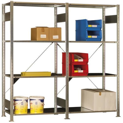 Sistema de estanterías de taller - 6520-1020050-Z150P - KLW LUTZ - con tablas / por acumulación / sin tornillos