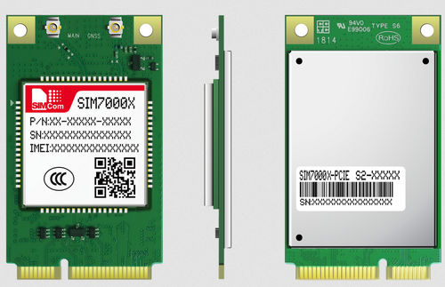 Módulo inalámbrico LTE - SIM7000 series - SIMCom Wireless Solutions Ltd. - USB / de datos / PCIe