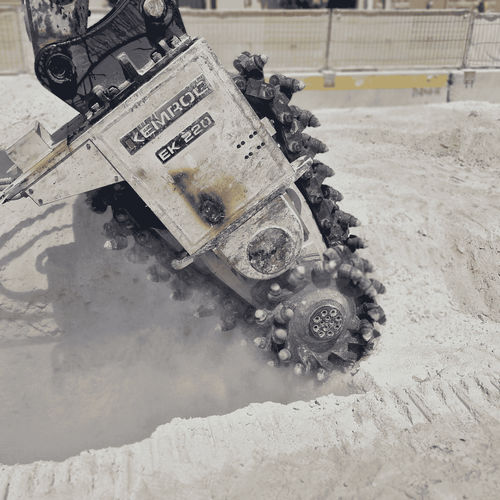 Fresa hidráulica para excavadora - EK 220 - KEMROC Spezialmaschinen GmbH - de tambor