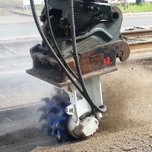 Fresa hidráulica para excavadora - ES 45 HD - KEMROC Spezialmaschinen GmbH - de tambor