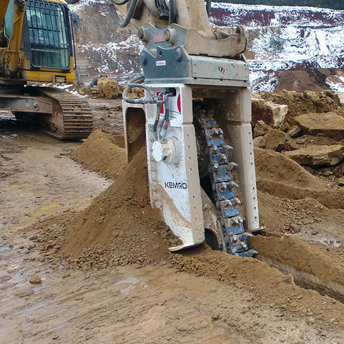 Zanjadora con cadena - KTR 120 - KEMROC Spezialmaschinen GmbH - de orugas / para excavadora / para la ingeniería civil
