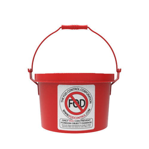 Cubo de metal - FC-1-R - FOD - redondo / con tapa