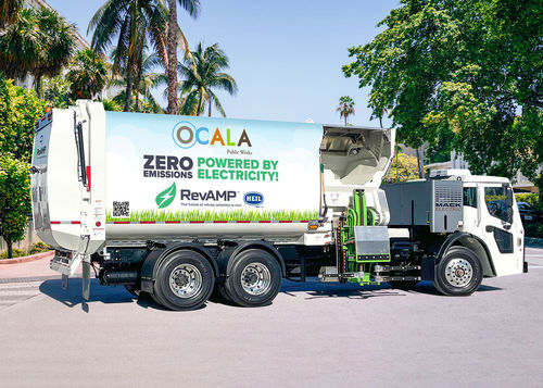 Carretilla elevadora lateral eléctrica - Heil - autoguiada / para contenedores