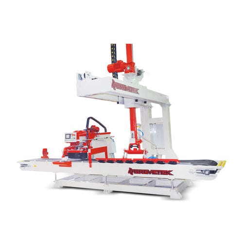 Máquina de corte de hoja rotativa - BREVETEK MAKİNE - para mármol / automática / con brazo robótico suspendido