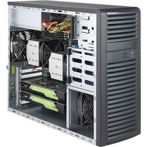 Chasis en bastidor - 732D3-1K26B - SUPERMICRO - para placa base ATX / con 2 unidades de disco / USB