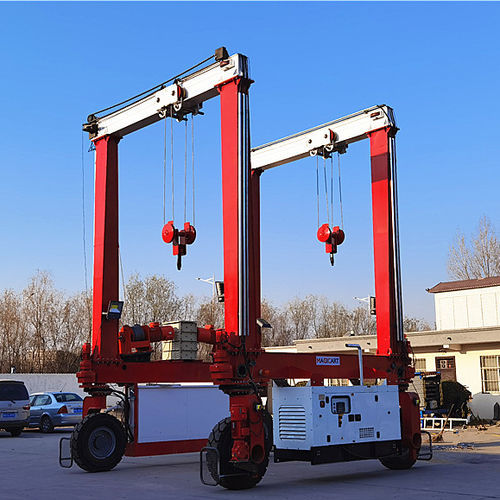 Pórtico de riel doble - DB series - Xinxiang MAGICART Cranes Co., Ltd - con neumáticos / para obra de elementos prefabricados / para obras de infraestructura