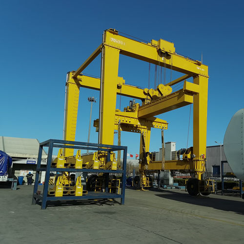 Pórtico con larguero - BS series - Xinxiang MAGICART Cranes Co., Ltd - con neumáticos / para obra de elementos prefabricados / para obras de infraestructura