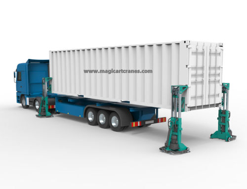 Aparato de levantamiento de contenedores - Xinxiang MAGICART Cranes Co., Ltd - eléctrico / de columnas / móvil