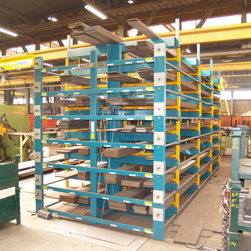 Sistema de estanterías de manipulación - MINI-JUMBO - THIEL Storage and Handling Systems - ajustable / unilateral / para carga alargada