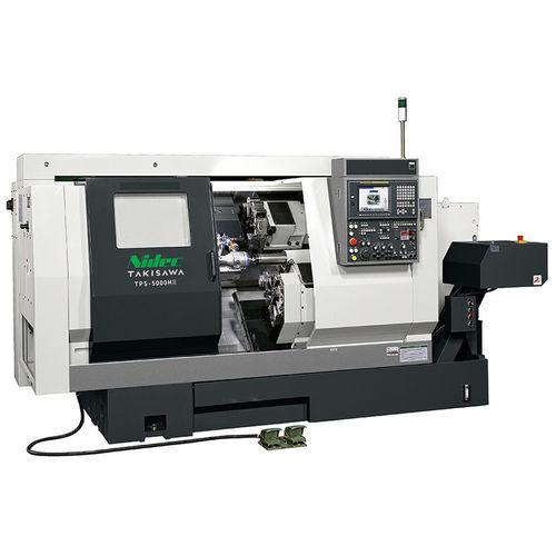 Torno CNC - TPS-5000HⅡ - TAKISAWA - horizontal / 4 ejes / de doble torreta