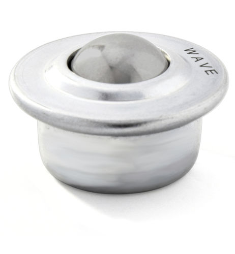 Rodillo esférico de acero - KU-22 IK - WAVE - de acero inoxidable / con zócalo cilíndrico