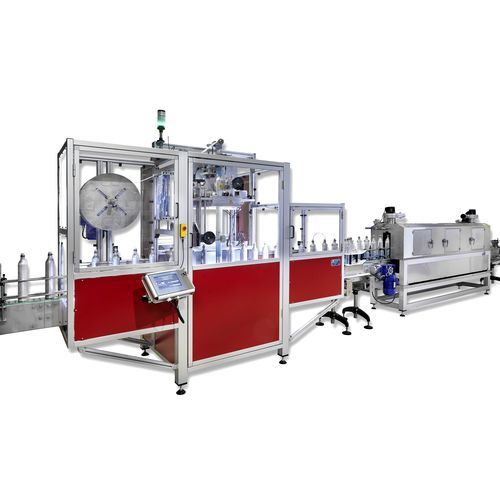 Aplicadora de sleeves automática - MD Maschinenbau & Dienstleistungen GmbH - para botellas