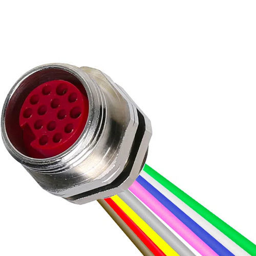 Conector de alimentación eléctrica - HDEH - PONY SRL - redondo / insertable / de potencia media