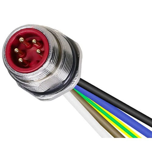 Conector de alimentación eléctrica - HDSM - PONY SRL - redondo / insertable / de potencia