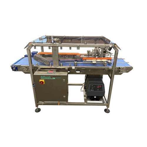 Operculadora lineal - G-Tray-470 - Affeldt Fördertechnik GmbH - automática / compacta / para la industria alimentaria