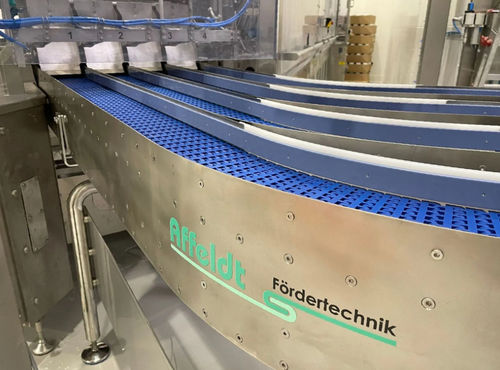 Transportador de banda - Affeldt Fördertechnik GmbH - curvo / de transporte / para la industria alimentaria