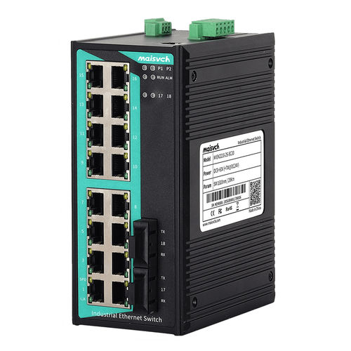 Conmutador Ethernet no administrable - MIEN2218-2F series - Maisvch - 18 puertos / en riel DIN / integrado