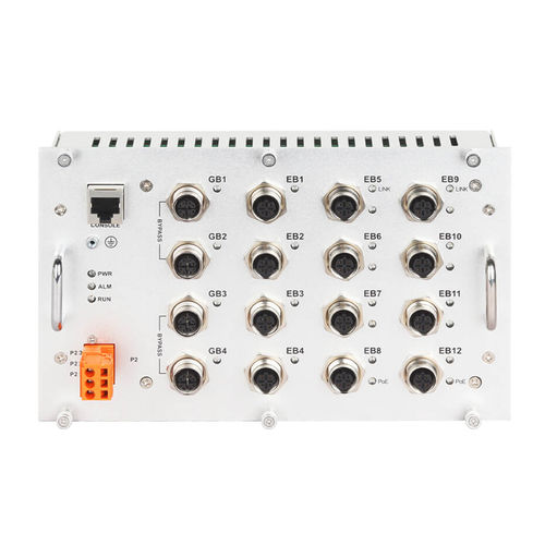 Conmutador Ethernet administrable - Admas7116BP-M12-4GT-8TPoE - Maisvch - 16 puertos / 10/100BaseT(X) / de nivel 2
