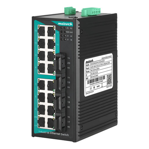 Conmutador Ethernet administrable - MISCOM6220-4F - Maisvch - 20 puertos / de nivel 2 / en riel DIN