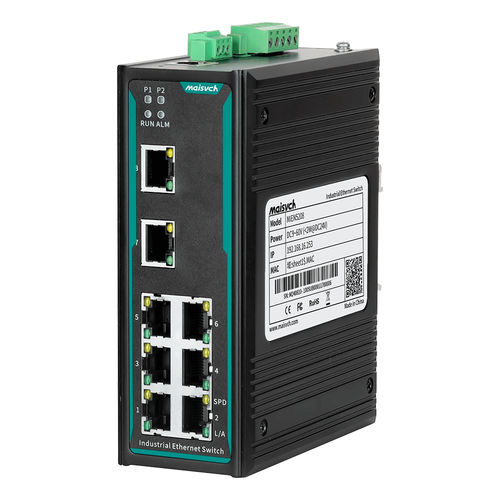 Conmutador Ethernet administrable - MIEN5208 series - Maisvch - 8 puertos / de nivel 2 / en riel DIN