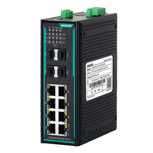 Conmutador Ethernet administrable - MISCOM7212GP-4GF-8GTPOE - Maisvch - 8 puertos / de nivel 2 / gigabit