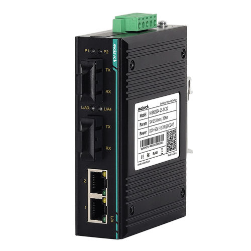 Conmutador Ethernet no administrable - MIEN2204-2F series - Maisvch - 4 puertos / de nivel 2 / en riel DIN