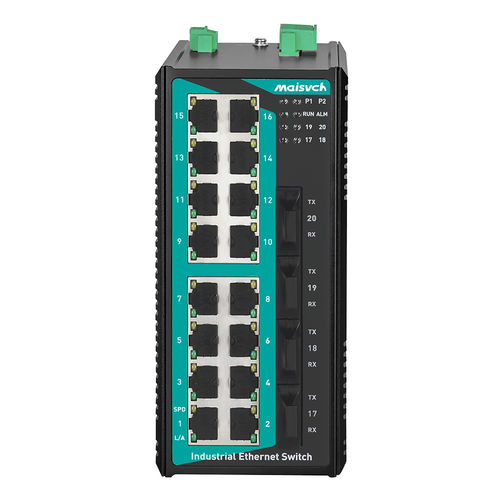 Conmutador Ethernet no administrable - MIEN2220-4F - Maisvch - 20 puertos / de nivel 2 / en riel DIN
