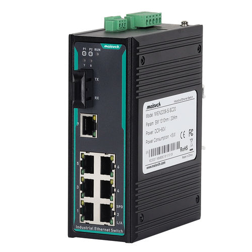Conmutador Ethernet no administrable - MIEN2208-F - Maisvch - 8 puertos / de nivel 2 / en riel DIN