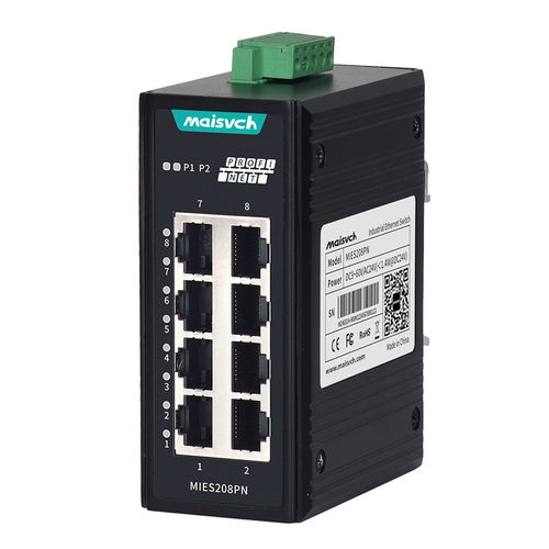 Conmutador Ethernet no administrable - MIES208PN  - Maisvch - 8 puertos / de nivel 2 / ProfiNet