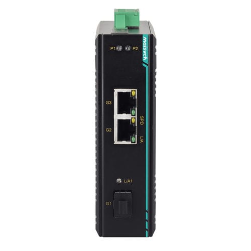 Convertidor de medios - MIEN1203G-GF-2GT - Maisvch - de Ethernet a fibra óptica / en riel DIN