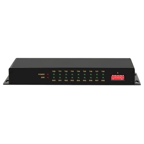 Convertidor de medios - MWF208-F - Maisvch - RS-485 a fibra óptica / 8 puertos / abatible
