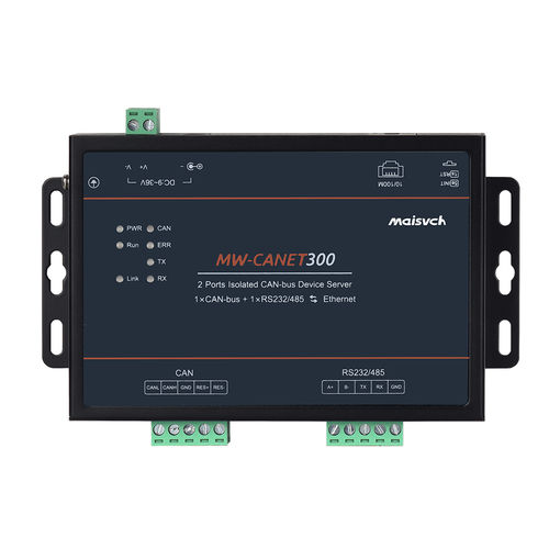 Convertidor de protocolos - MW-CANET300 - Maisvch - RS-232 / RS-485 / bus CAN a Ethernet