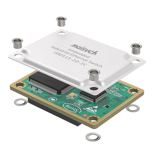 Módulo conmutador Ethernet administrable - ISM515-2D-2C - Maisvch - 5 puertos / 10/100BaseT(X) / de nivel 2