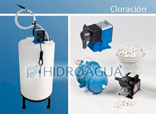 Dosificador para cloro - GRUPO COMERCIALIZADOR HIDROAGUA, S.A. DE C.V. - con bomba volumétrica / para sistemas de filtración / automatizado