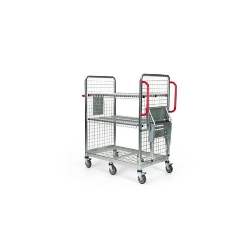 Carretilla de transporte - R20125 - Carttec - de acero inoxidable / 3 niveles / multifuncional