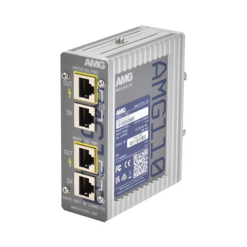 Protector de sobretensión de alimentación Ethernet - AMG110-2X-SP - AMG Systems - compacto / RJ45 / en riel DIN