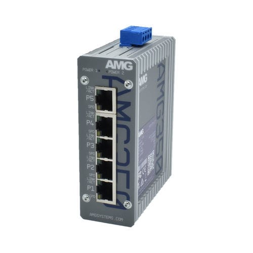 Conmutador Ethernet no administrable - AMG350-5G  - AMG Systems - 5 puertos / en riel DIN / de pared