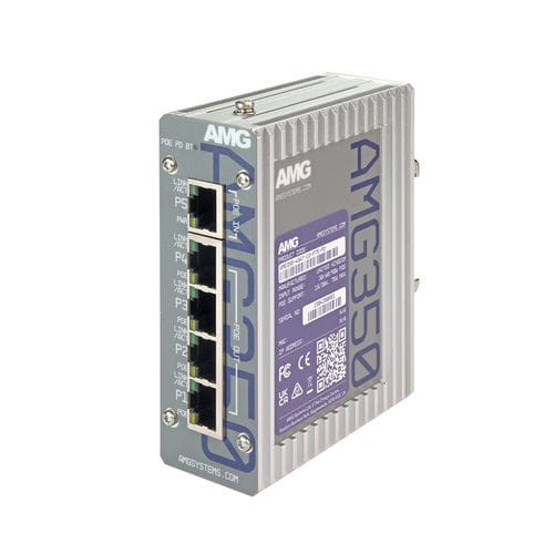 Conmutador Ethernet no administrable - AMG350-4GAT-1G-P75-PD - AMG Systems - 5 puertos / en riel DIN / de pared