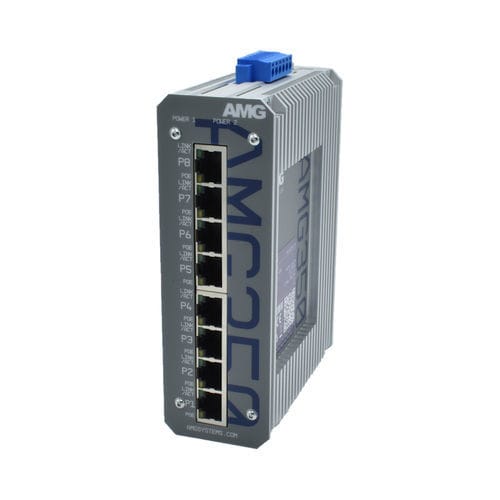 Conmutador Ethernet no administrable - AMG350-8GAT-P200 - AMG Systems - 8 puertos / en riel DIN / de pared
