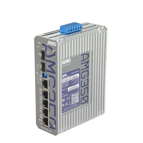 Conmutador Ethernet no administrable - AMG350-4GAT-1C-1S-P120  - AMG Systems - 6 puertos / Gigabit Ethernet / en riel DIN