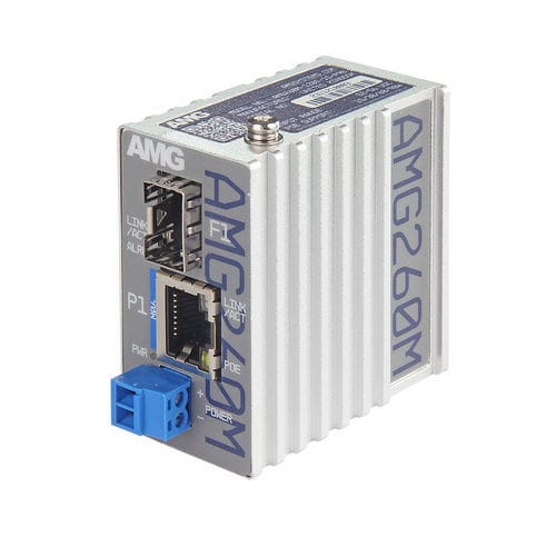 Convertidor de medios - AMG260M-1FBT-1S-P90 - AMG Systems - Ethernet / en riel DIN / compacto