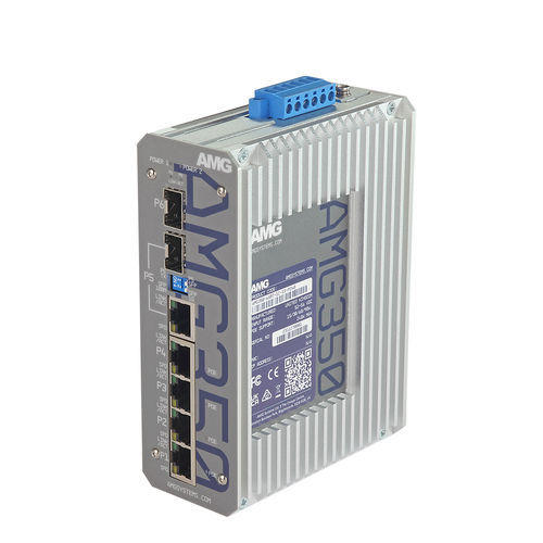 Conmutador Ethernet no administrable - AMG350-4GBT-1C-1S-P240 - AMG Systems - 6 puertos / en riel DIN / de pared