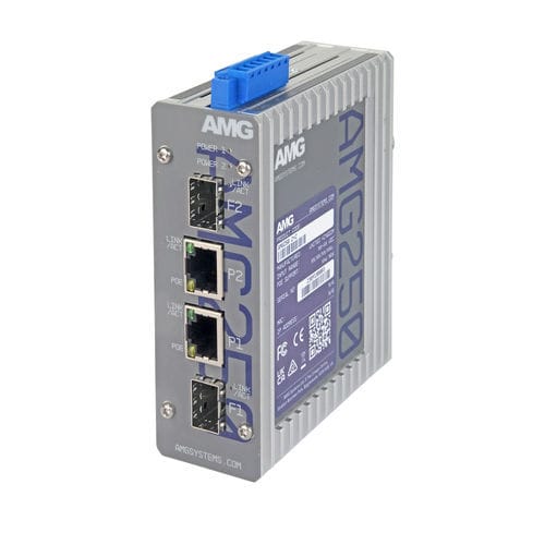 Convertidor de medios - AMG250-2FBT-2S-P180 - AMG Systems - Ethernet / Gigabit Ethernet / en riel DIN